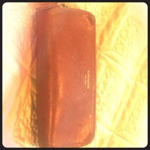 Coach cognac  leather wallet